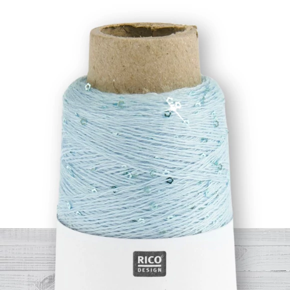 Creative Make It Blümchen 003 Aqua - flitteres világoskék fonal