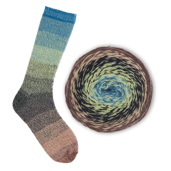 Rico Socks Degrade - 004 Ethno - wool sock yarn - színátmenetes zokni fonal
