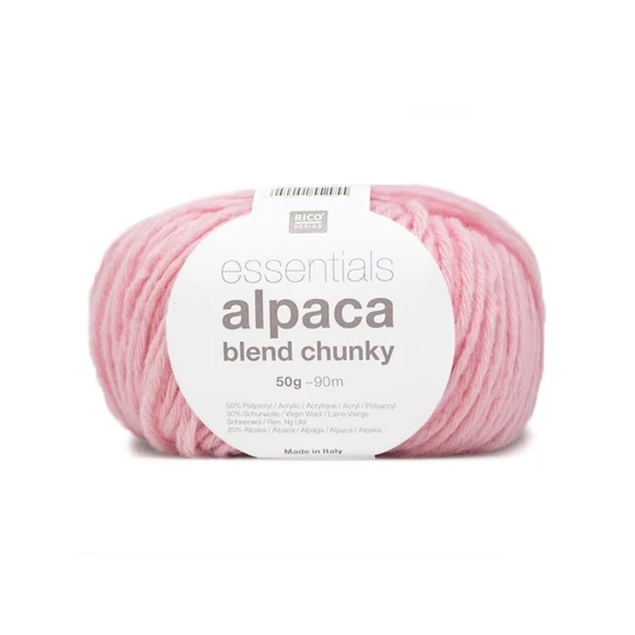 Rico Alpaca Chunky 015 Pink - wool yarn - rózsaszín gyapjú fonal 