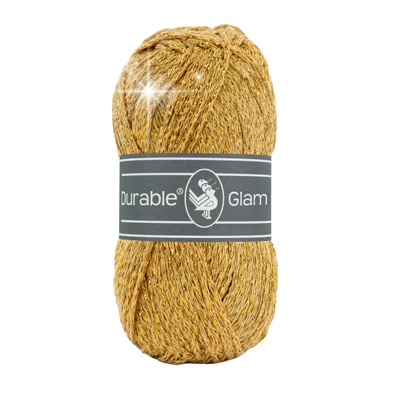 Durable Glam 2210 - csillogó arany pamut fonal - glittering gold cotton yarn