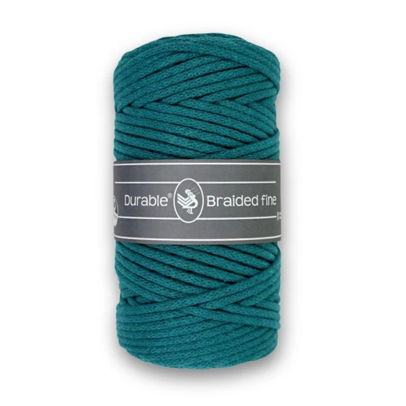 Durable Braided Fine 2142 Teal cotton cord - türkiz zsinórfonal - 3mm