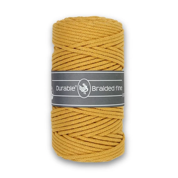 Durable Braided Fine 2211 Curry cotton cord - sárga zsinórfonal - 3mm