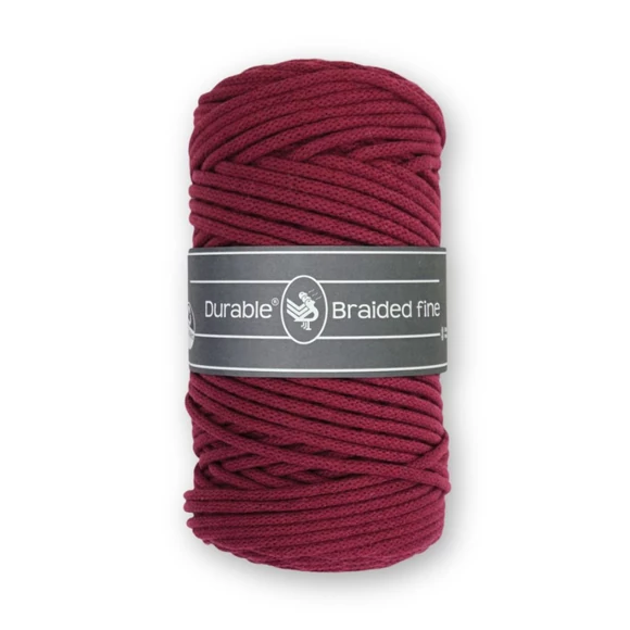 Durable Braided Fine 222 Bordeaux cotton cord - bordó zsinórfonal - 3mm