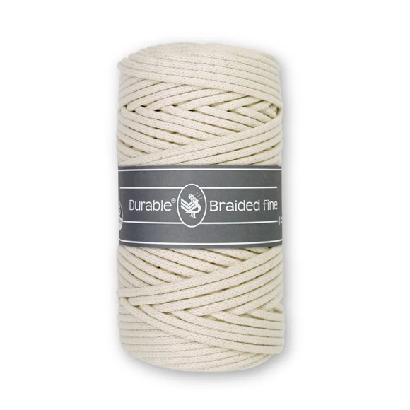Durable Braided Fine 326 Ivory cotton cord - törtfehér zsinórfonal - 3mm