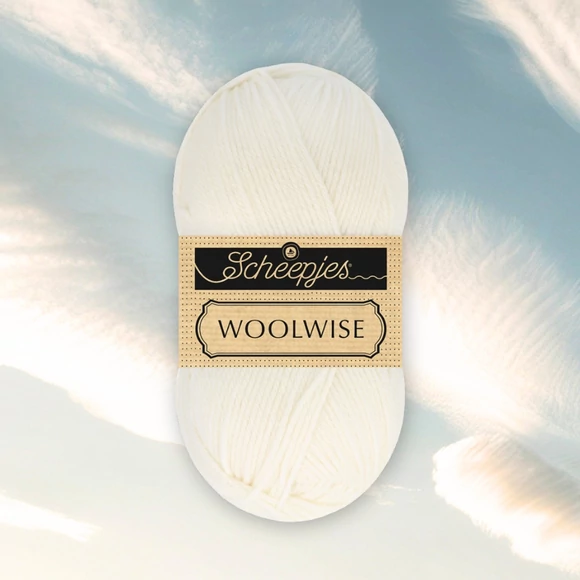 Scheepjes Woolwise 701 Pure White - fehér merinói gyapjú fonal - wool yarn