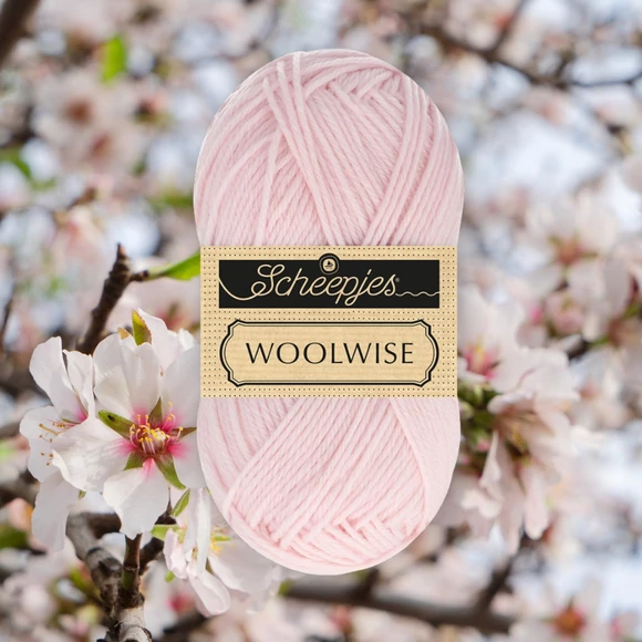 Scheepjes Woolwise 724 Petal Pink - rózsaszín merinói gyapjú fonal - wool yarn
