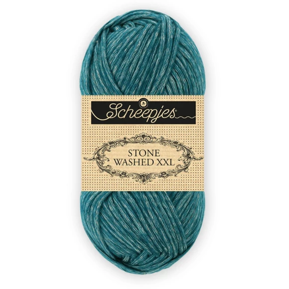 Scheepjes Stone Washed XXL 845 Blue Apatite - zöldes kék vastag fonal