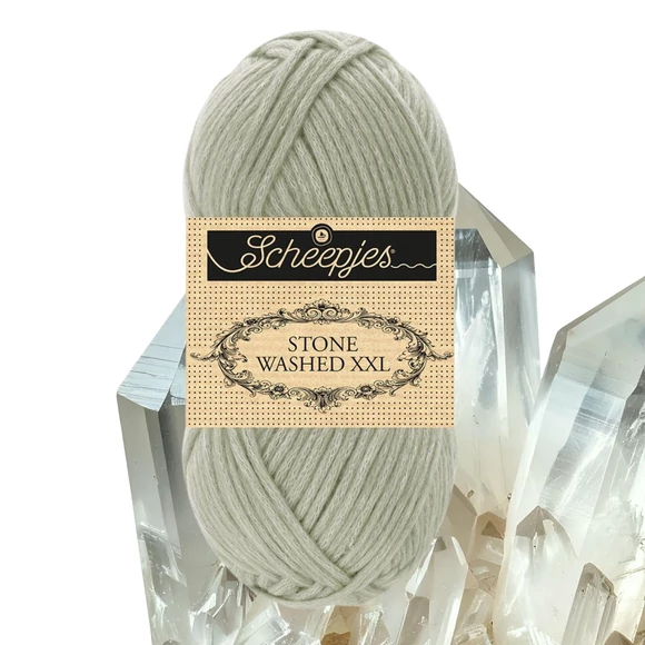 Scheepjes Stone Washed XXL 854 Crystal Quartz - szürke vastag fonal
