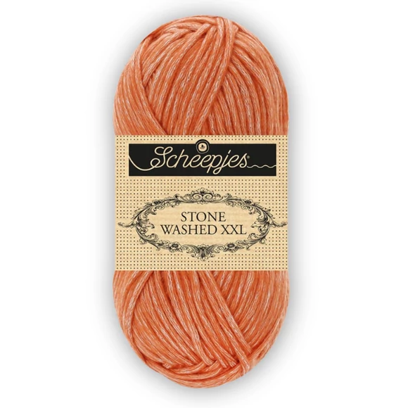 Scheepjes Stone Washed XXL 856 Coral - narancssárga vastag fonal