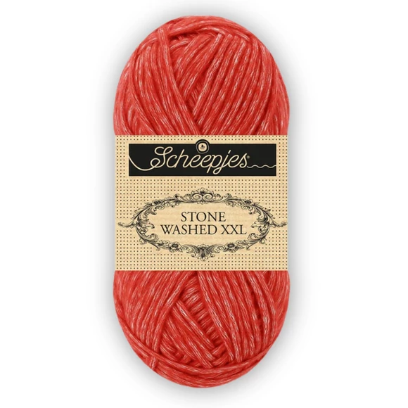 Scheepjes Stone Washed XXL 863 Carnelian - vörös vastag fonal