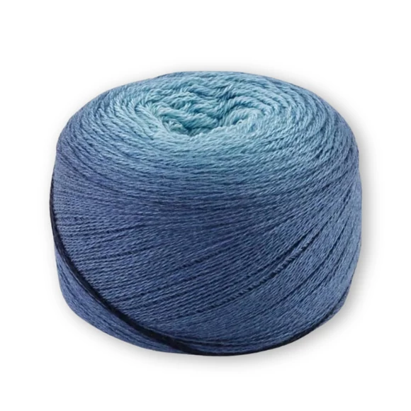 Symfonie Diva Gradient 6004 Indigo Blues - kék színátmenetes gyapjú-selyem csipkefonal - wrino-silk lace yarn
