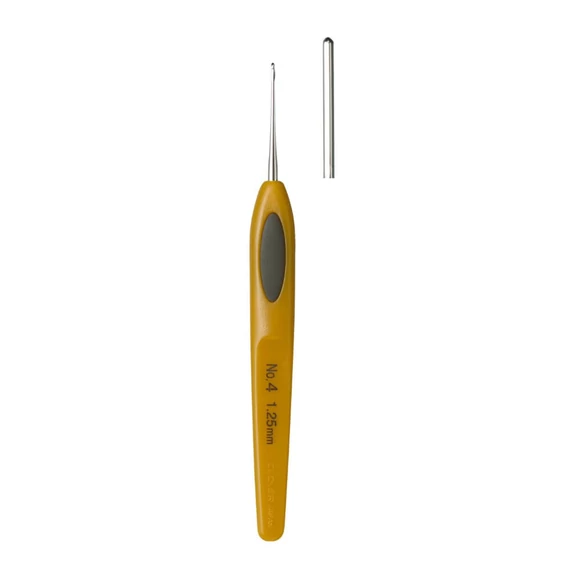 Clover Soft Touch Steel - crochet hook - horgolótű - 1.25 mm
