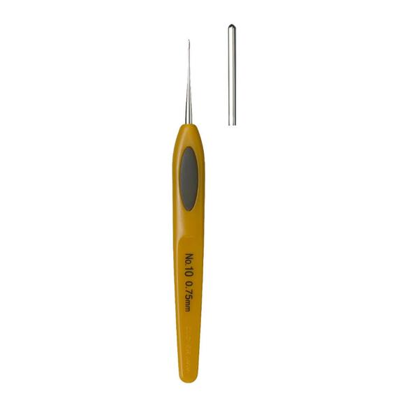 Clover Soft Touch Steel - crochet hook - horgolótű - 0.75 mm