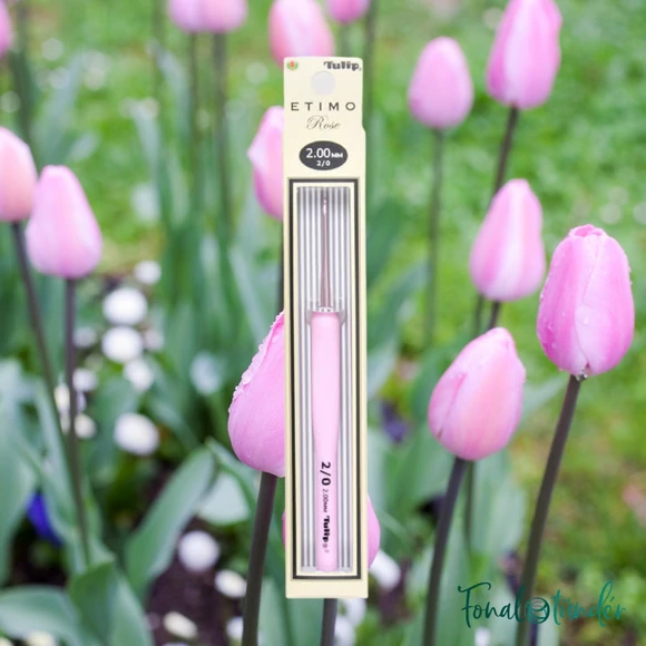 Tulip Etimo Rose - crochet hook - japán rózsaszín horgolótű - 2 mm