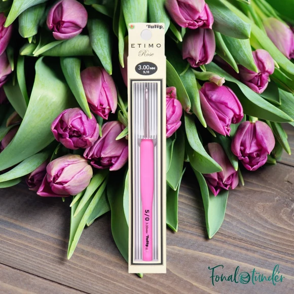 Tulip Etimo Rose - crochet hook - japán rózsaszín horgolótű - 3mm