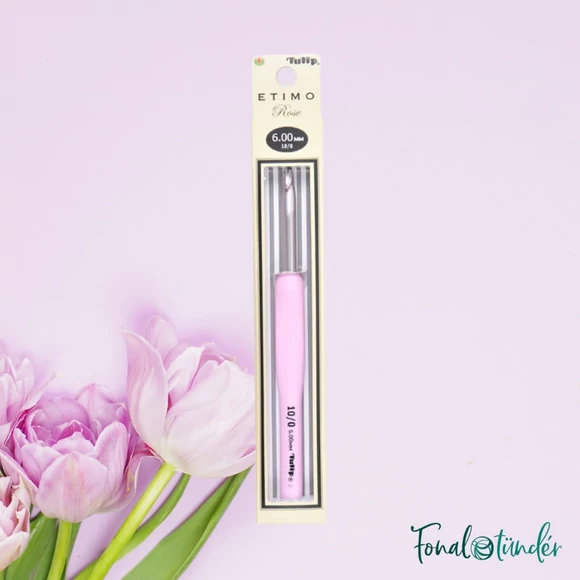 Tulip Etimo Rose - crochet hook - japán rózsaszín horgolótű - 6mm