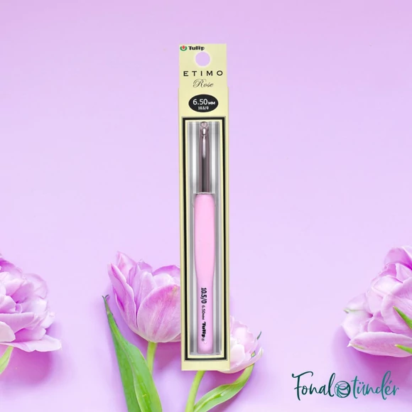 Tulip Etimo Rose - crochet hook - japán rózsaszín horgolótű - 6.5mm
