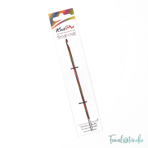 KnitPro Symfonie Tunisian hook - toldható nemesfa tuniszi horgolótű - 3mm