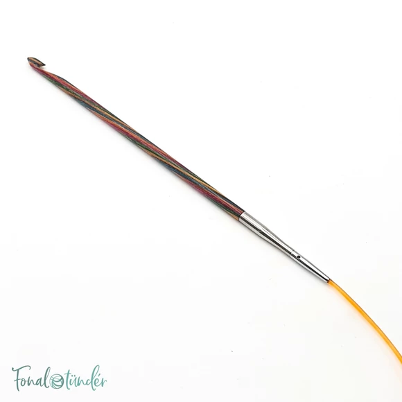 KnitPro Symfonie Tunisian hook - toldható nemesfa tuniszi horgolótű - 4.5mm