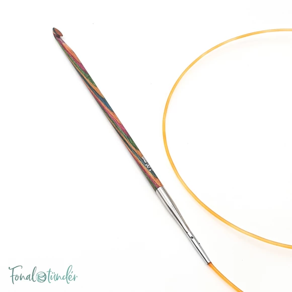 KnitPro Symfonie Tunisian hook - toldható nemesfa tuniszi horgolótű - 5mm
