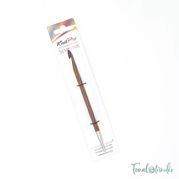 KnitPro Symfonie Tunisian hook - toldható nemesfa tuniszi horgolótű - 6mm