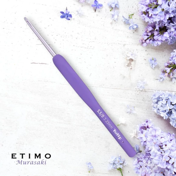 Tulip Etimo Murasaki - crochet hook - japán lila horgolótű - 3.25mm