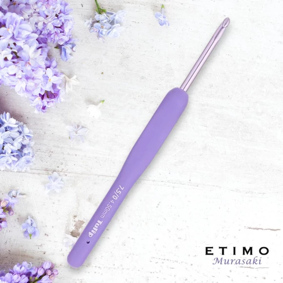 Tulip Etimo Murasaki - crochet hook - japán lila horgolótű - 4.5mm