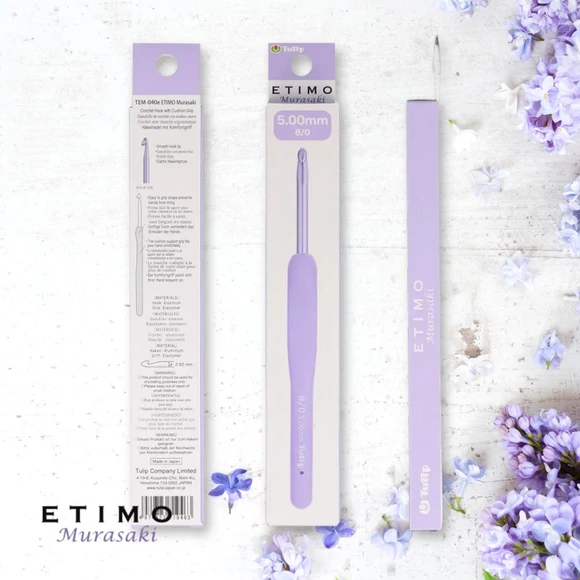 Tulip Etimo Murasaki - crochet hook - japán lila horgolótű - 5mm