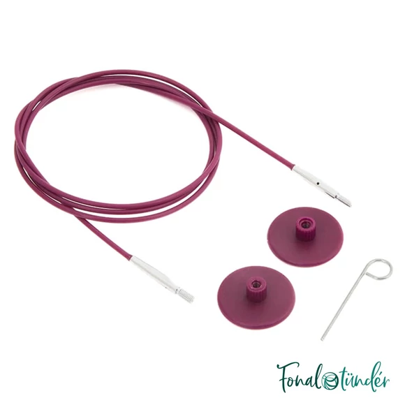 KnitPro - fix kötőtű kábel - 56cm (80cm-es körkötőtűhöz) - lila