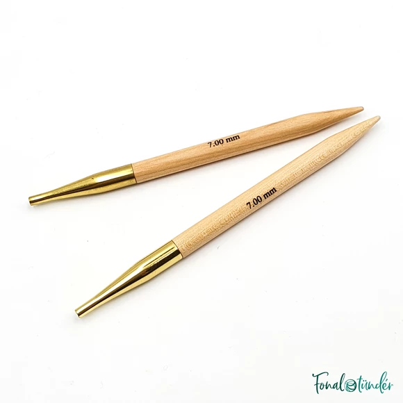 KnitPro Basix Birch - körkötőtű fej - knitting needle tip - 7mm