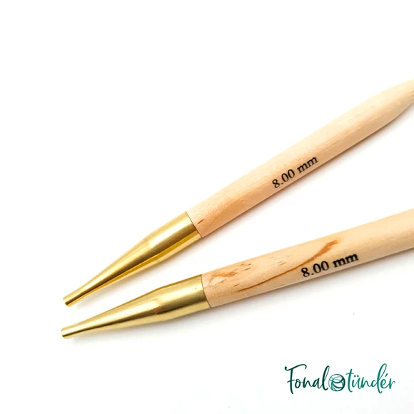 KnitPro Basix Birch - körkötőtű fej - knitting needle tip - 8mm