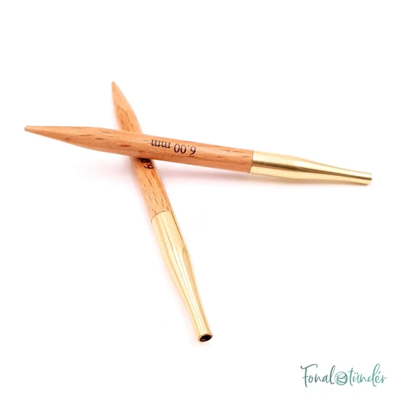 KnitPro Basix Birch - körkötőtű fej - knitting needle tip - 8.5cm - 6mm