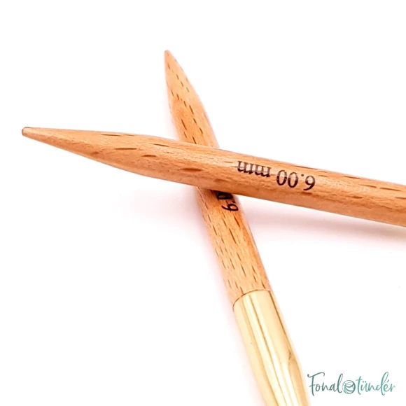KnitPro Basix Birch - körkötőtű fej - knitting needle tip - 8.5cm - 6mm