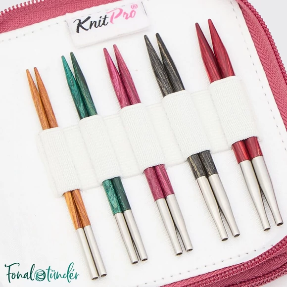 KnitPro Dreamz - interchangeable needle set - Starter - variálható RÖVID körkötőtű készlet - 3-8mm