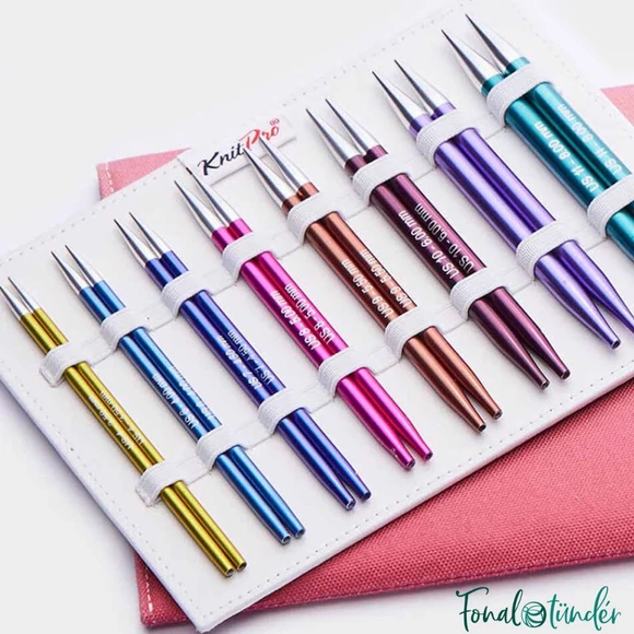 KnitPro Zing Delux knitting needle set - cserélehető körkötőtű készlet - 3.5-8mm