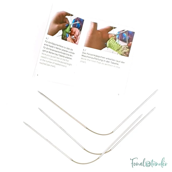 Addi CrasyTrio - flexible double pointed needle set - flexibilis zoknikötő tűkészlet - 21cm - 3.5mm