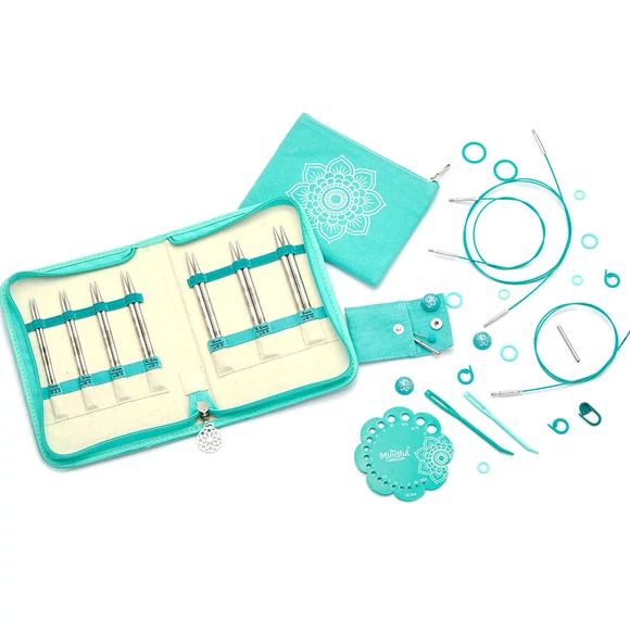 KnitPro MINDFUL The Beleive Set - cserélhető acél körkötőtű szett - knitting needle set