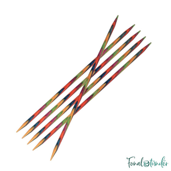 KnitPro Symfonie kétvégű nemesfa zoknikörkötőtű - double-pointed needles - 15cm - 2mm