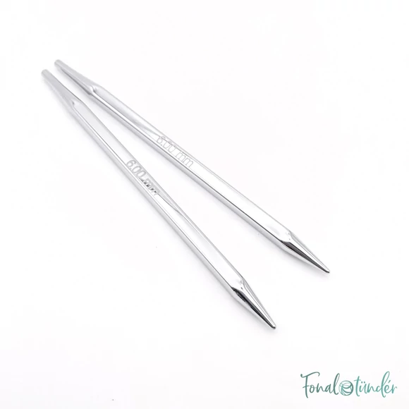 KnitPro Nova Cubics - szögletes fém körkötőtű fej - knitting needle tip - 6mm