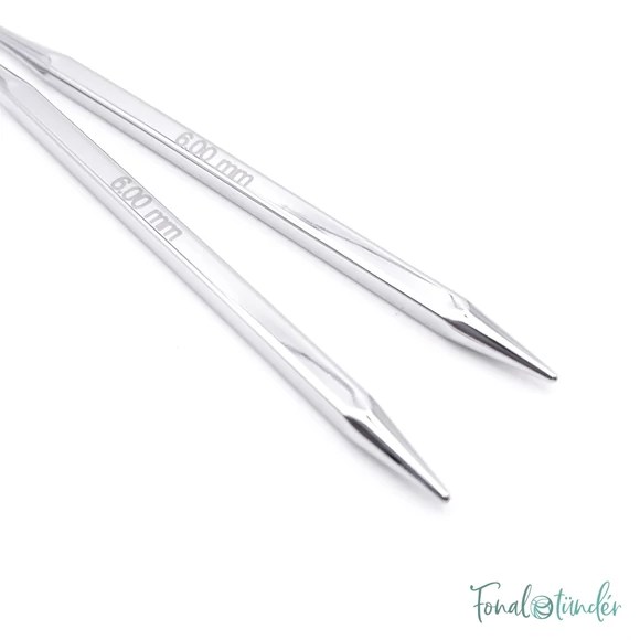 KnitPro Nova Cubics - szögletes fém körkötőtű fej - knitting needle tip - 6mm