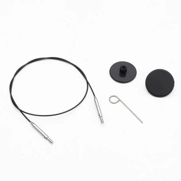 KnitPro Thin and Flex - steel swivel cable - vékony csapágyas acél kábel - 35 (60) cm