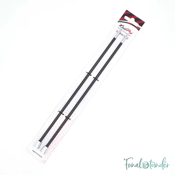 KnitPro Karbonz - egyenes kötőtű - single-pointed knitting needle - 25cm - 4.5mm