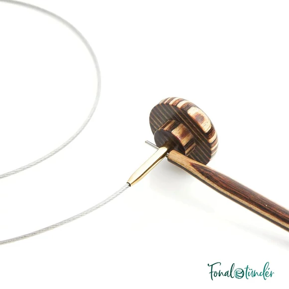KnitPro Lantern Moon swivel cable - csapágyas acél kábel kötéshez horgoláshoz - 56cm