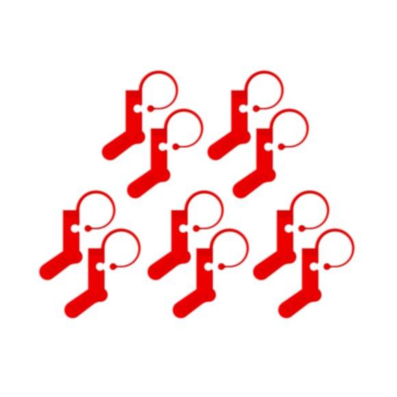 Addi - zoknis szemjelölők - red sock stitch markers - 10db