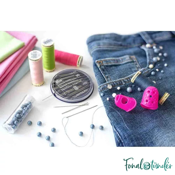 Gütermann Creativ set - with needles and needle grabbers - varrócérna készlet - tűkészlettel, gyűszűvel