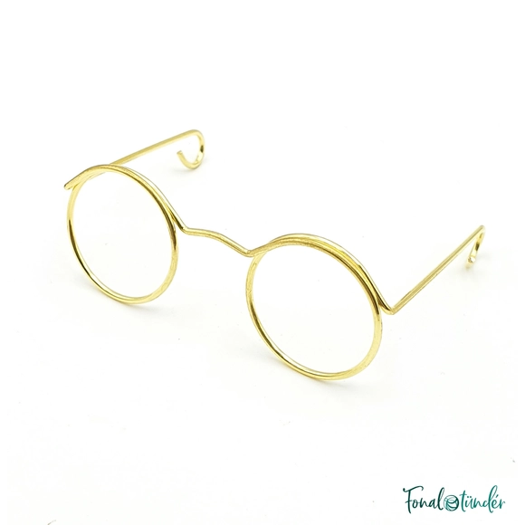 Arany szemüveg  amigurumi figurákhoz- Gold Glasses - for amigurumi toys