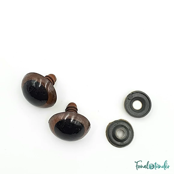 Barna baba/figura szemek - biztonsági - Brown safety eyes - 20mm
