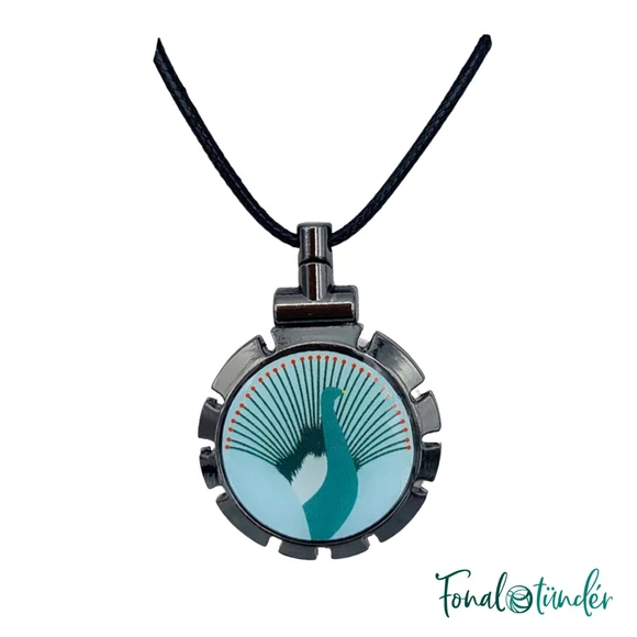 Bohin Thread Cutter Pendant Peacock - fonalvágó nyaklánc - pávás