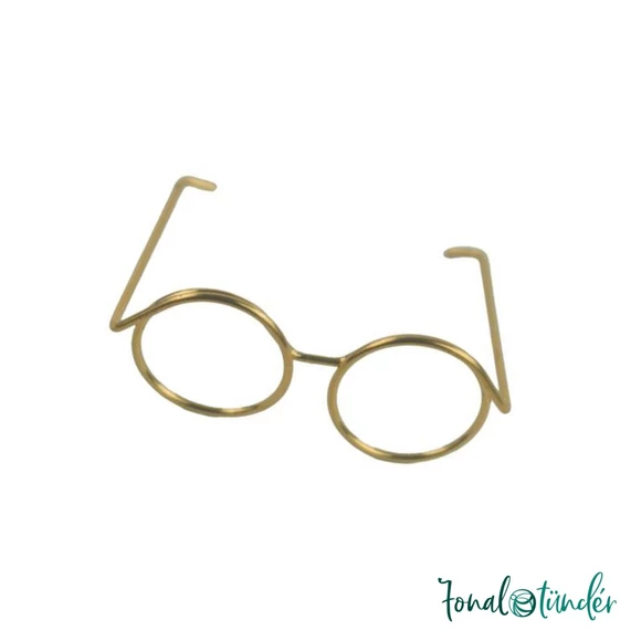 Arany szemüveg amigurumi figurákhoz - Gold amigurumi Glasses