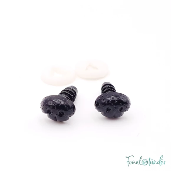 Fekete amigurumi biztonsági orr - black safety animal nose - 9mm